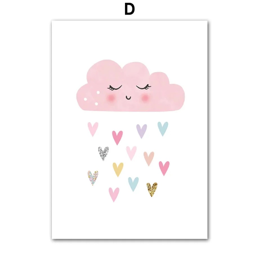Pink Unicorn Rabbit Rainbow Cl - Baby Nursery Decor Girl recension och pris