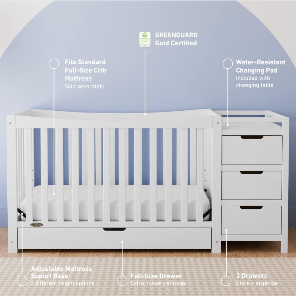 Multi-Function-4 in 1 Converti - Convertible Crib Set recension och pris
