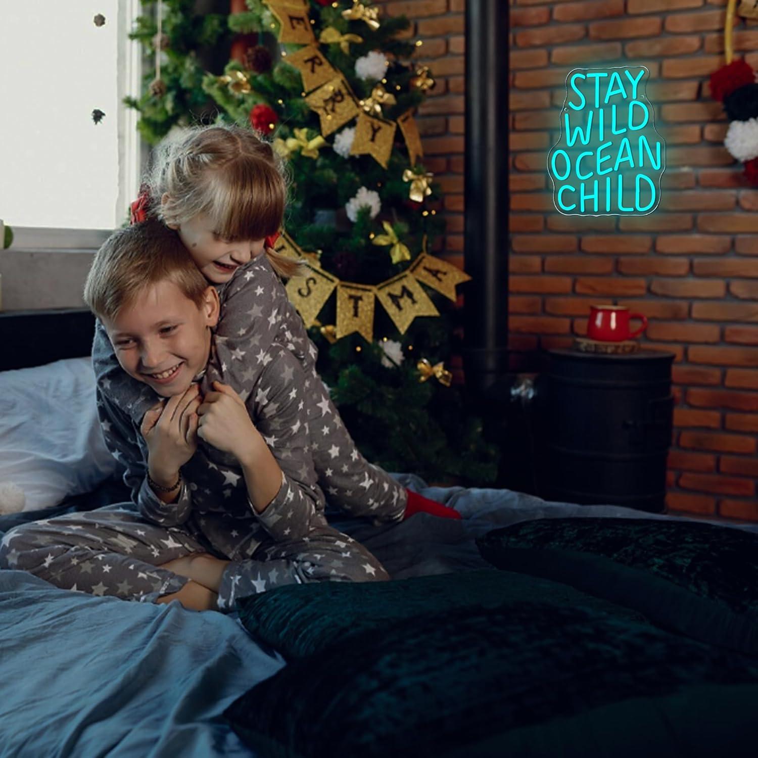Stay Wild Ocean Child Neon Sig - Baby Nursery Wall Lights recension och pris