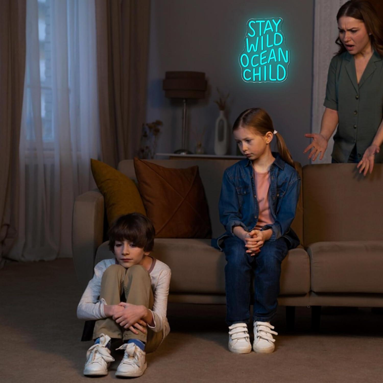 Stay Wild Ocean Child Neon Sig - Baby Nursery Wall Lights recension och pris