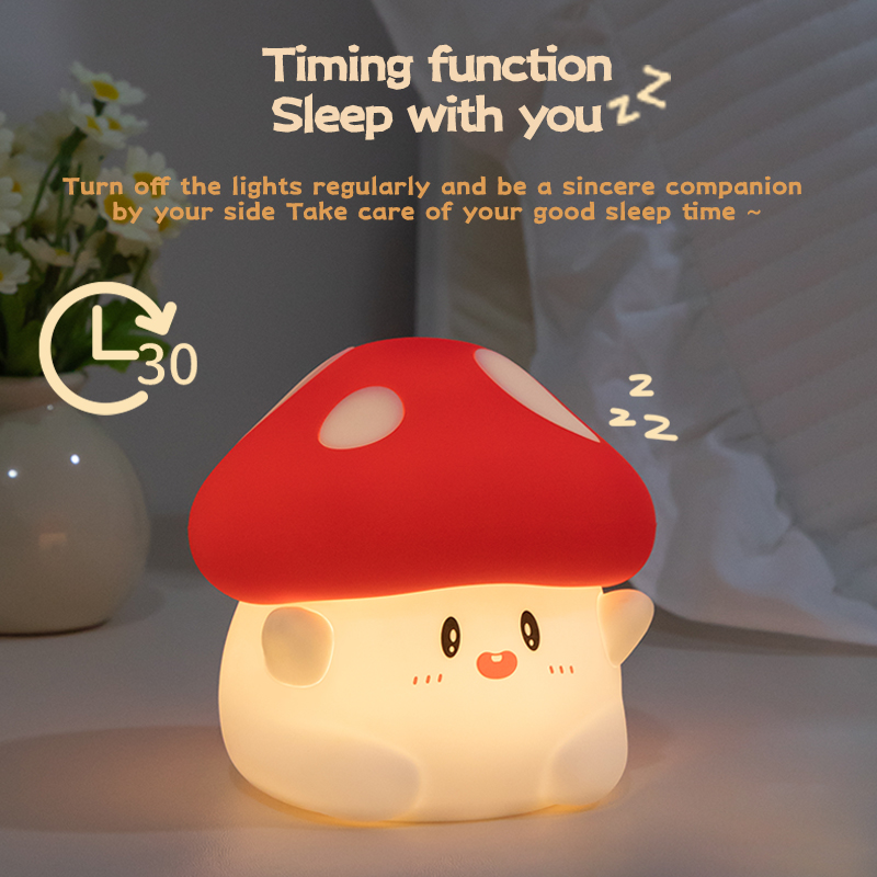Mushroom Night Light LED Recha - Baby Nursery Table recension och pris