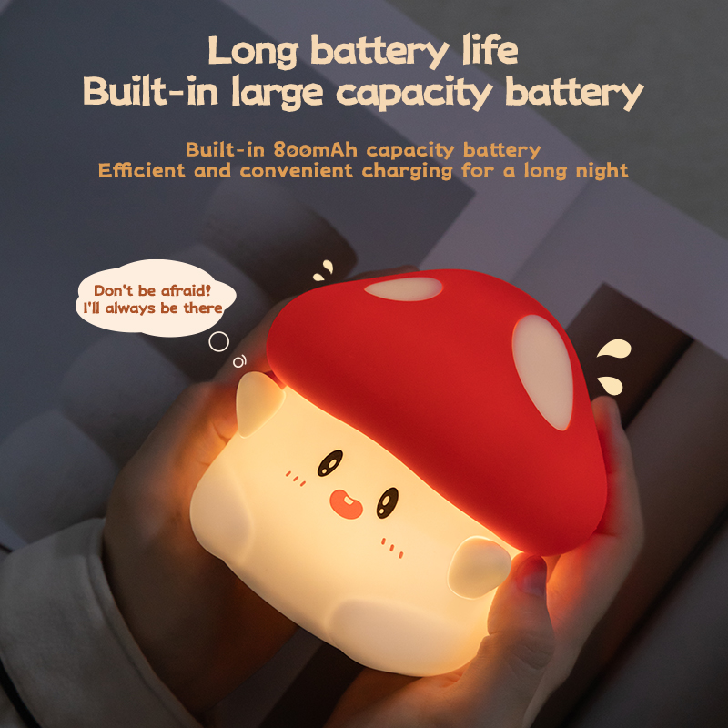Mushroom Night Light LED Recha - Baby Nursery Table recension och pris