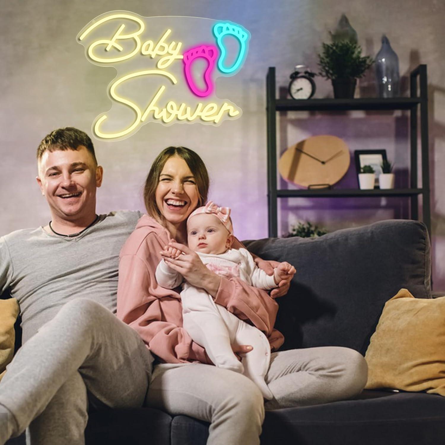 Baby Shower Neon Sign USB Dimm - Baby Nursery Wall Lights recension och pris