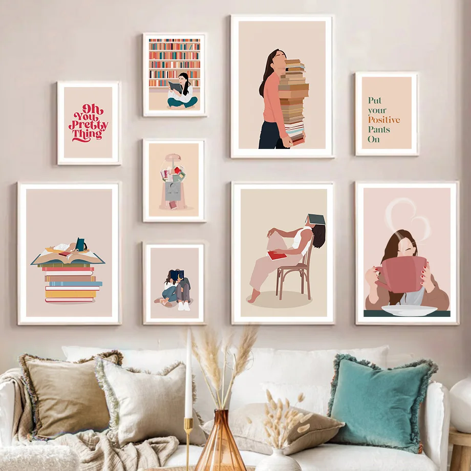 1PC Frameless Abstract Girl Re - Baby Boy Nursery Quotes recension och pris