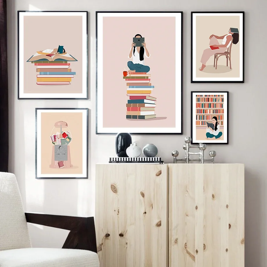 1PC Frameless Abstract Girl Re - Baby Boy Nursery Quotes recension och pris