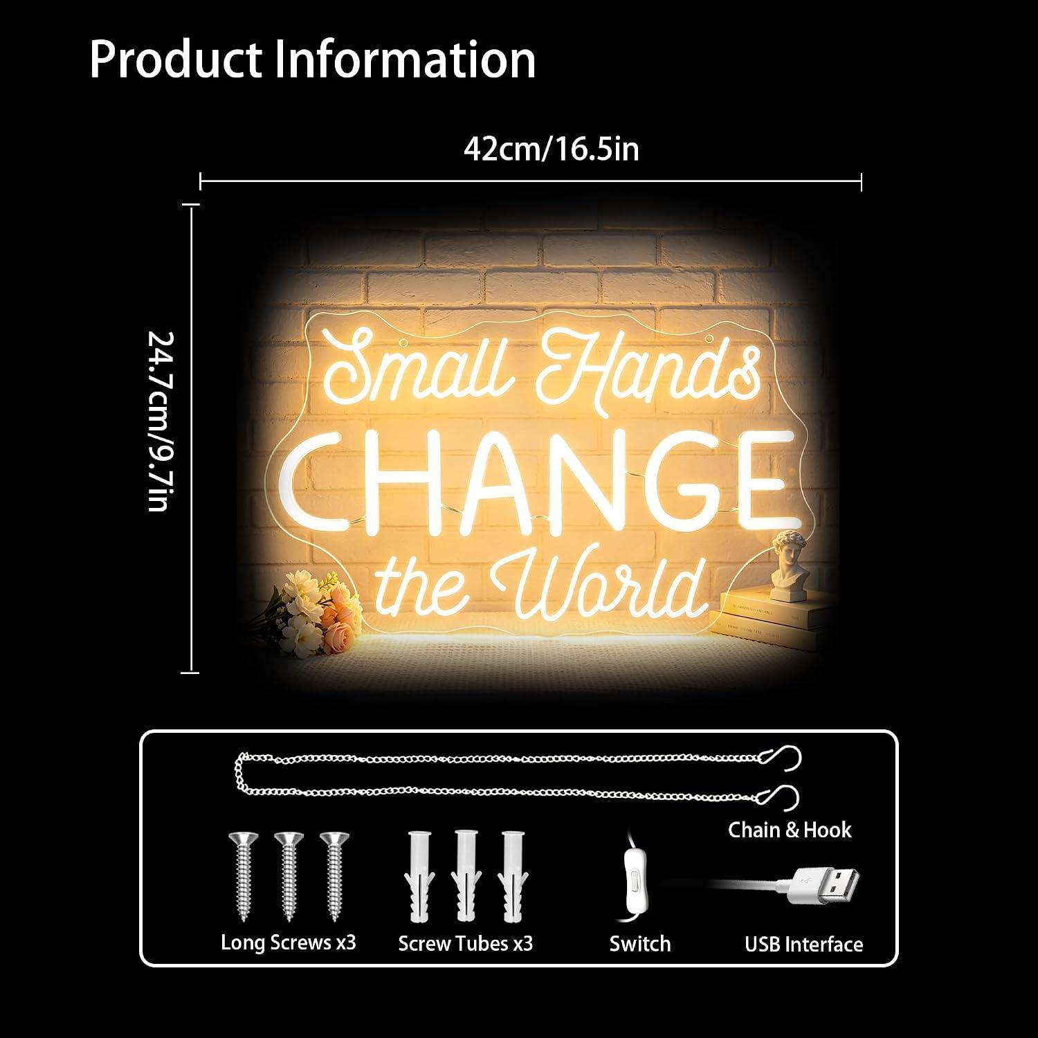 Small Hands Change the World N - Baby Nursery Wall Lights recension och pris