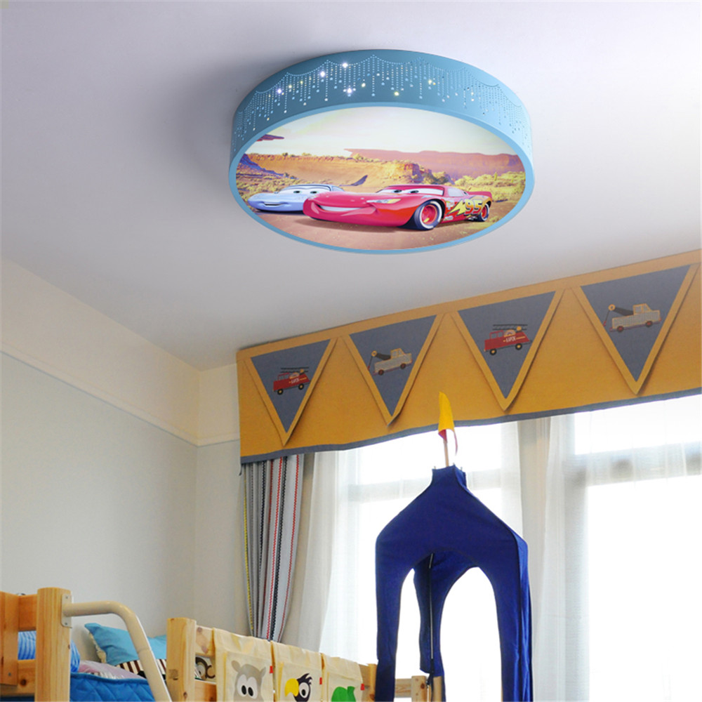Cartoon Car Round Led Ceiling  - Baby Nursery Light Fixture recension och pris