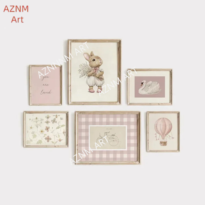 Pink Nursery Gallery Art Wall  - Baby Nursery Wall Lights recension och pris