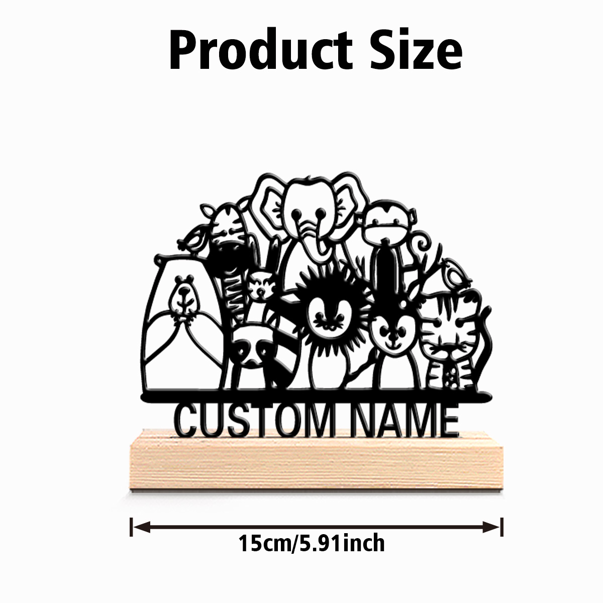 1pc Cute Personalized Custom Z - Baby Zoo Nursery recension och pris
