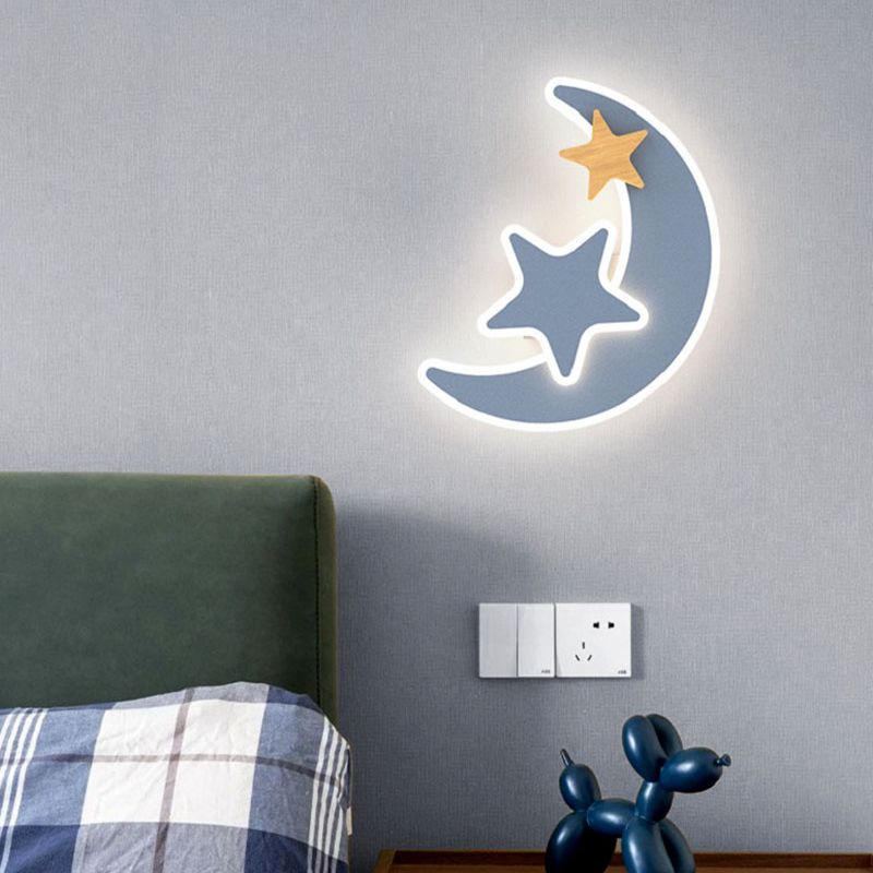 Cartoon LED Rocket Wall Lamp M - Baby Nursery Wall Lights recension och pris