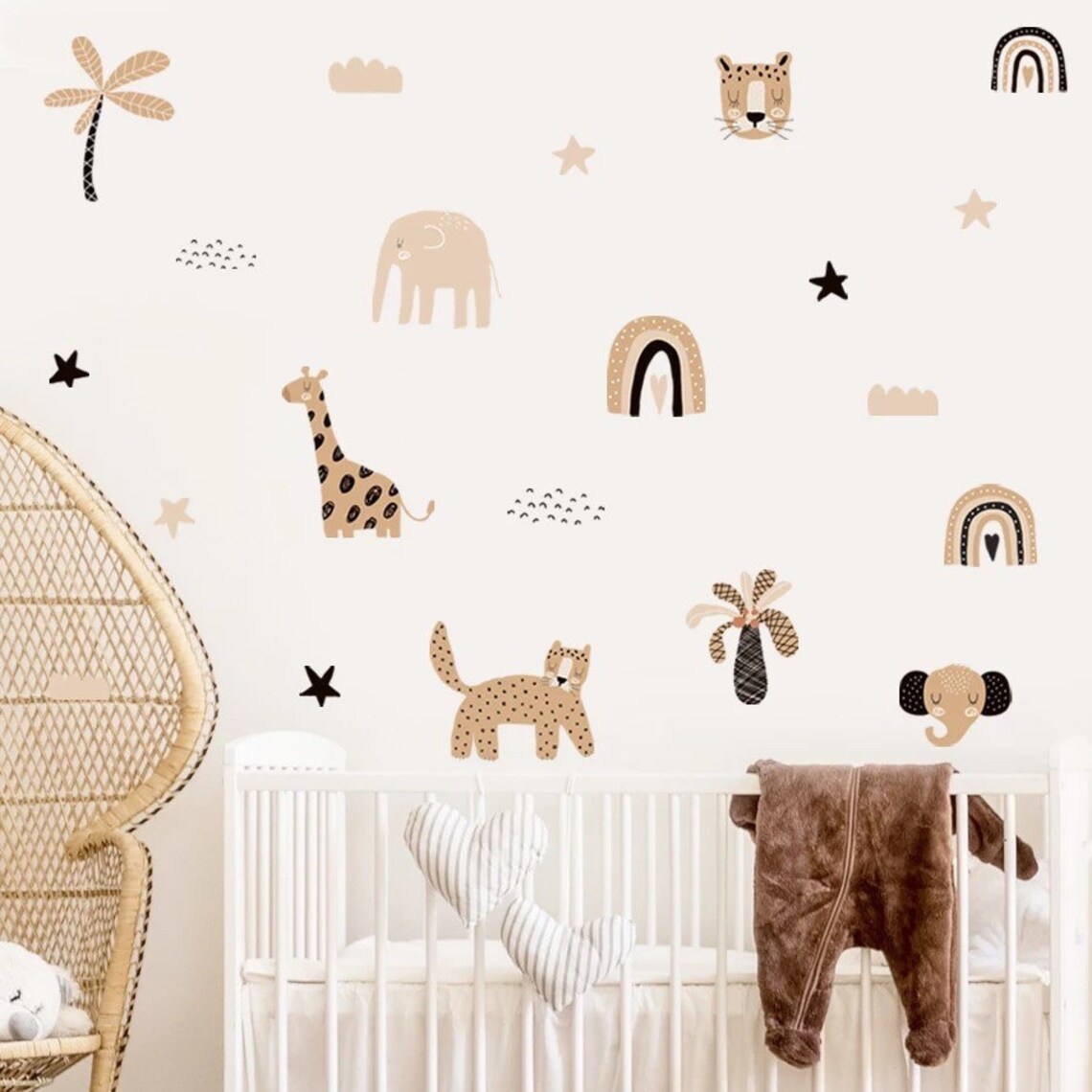 Boho Cartoon Rainbows Star Cut - Baby Nursery Decor Girl recension och pris