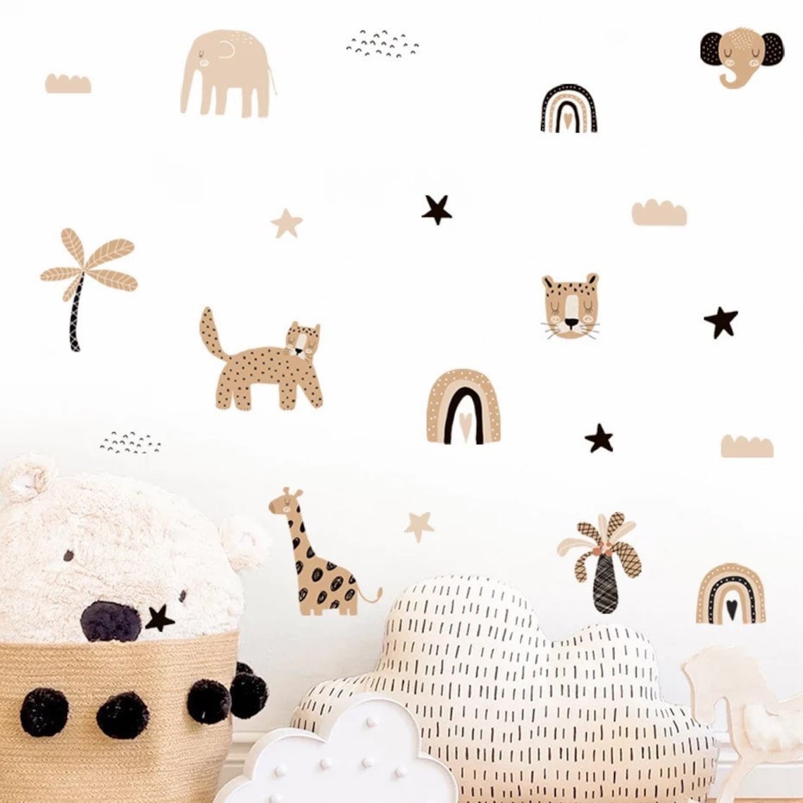 Boho Cartoon Rainbows Star Cut - Baby Nursery Decor Girl recension och pris